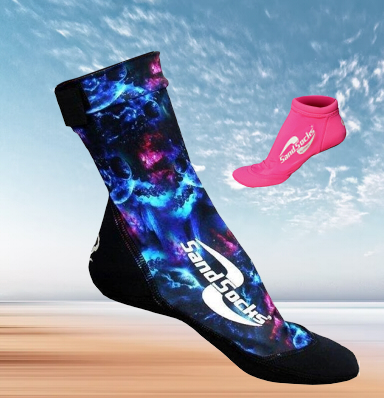 Vicere sandsocks. Beachsokken met een printje. 